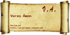 Veres Ámon névjegykártya