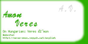 amon veres business card